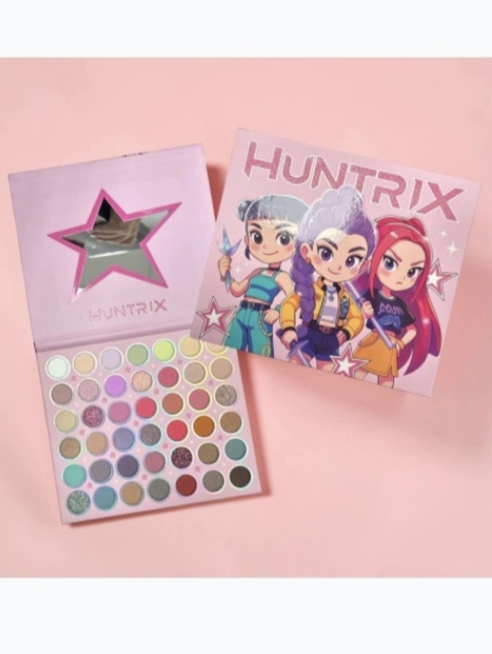 K-pop Demon Hunters Huntrix Kids 42-Color Eyeshadow Palette — Pink